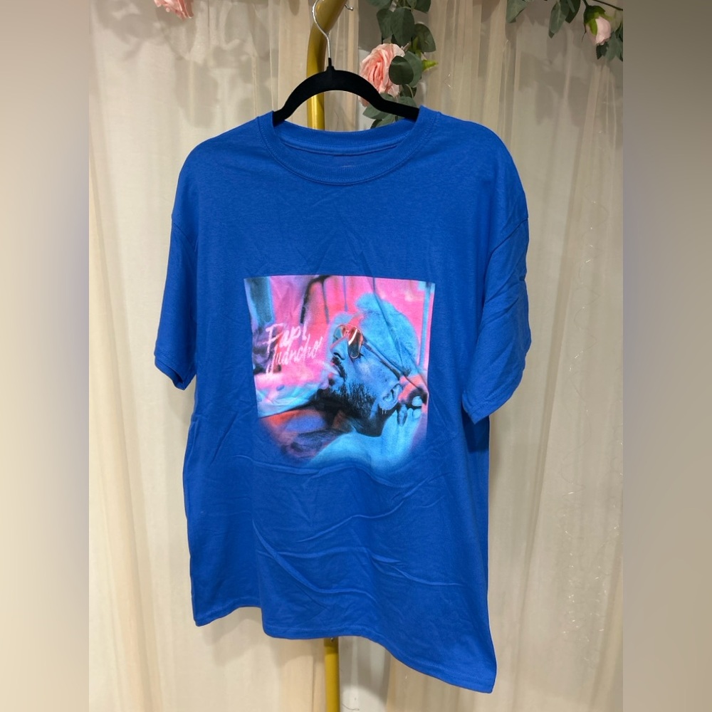 Maluma Graphic Tee Blue Large New
